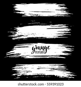 Black ink vector brush strokes. Vector illustration. Grunge texture.