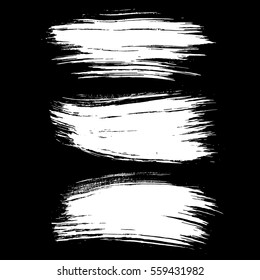 Black ink vector brush strokes background. Vector illustration. Grunge texture.