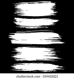 Black ink vector brush strokes background. Vector illustration. Grunge texture.