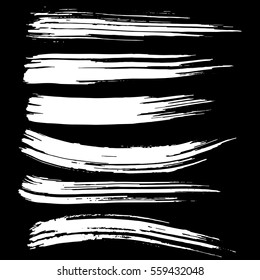 Black ink vector brush strokes background. Vector illustration. Grunge texture.