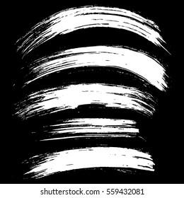 Black ink vector brush strokes background. Vector illustration. Grunge texture.