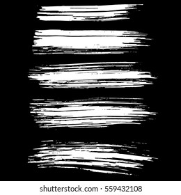 Black ink vector brush strokes background. Vector illustration. Grunge texture.