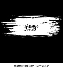 Black ink vector brush strokes background. Vector illustration. Grunge texture.