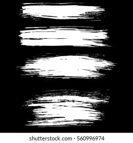 Black ink vector brush strokes background. Vector illustration. Grunge texture