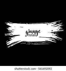Black ink vector brush strokes background. Vector illustration. Grunge texture.