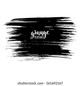 Black ink vector brush strokes isolated on white background. Vector illustration. Grunge texture.