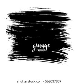 Black ink vector brush strokes background. Vector illustration. Grunge texture.