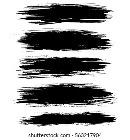 Black Ink Vector Brush Strokes Background Stock Vector (Royalty Free ...