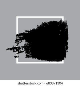 Black ink vector brush strokes