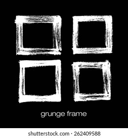 Black ink vector frame. 