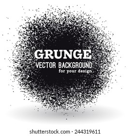 Black ink vector spray stains