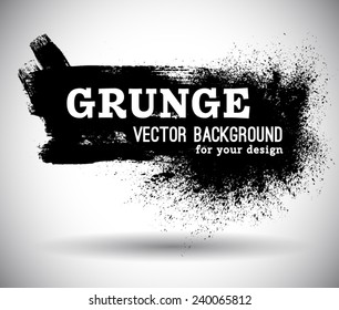 Black ink vector stains