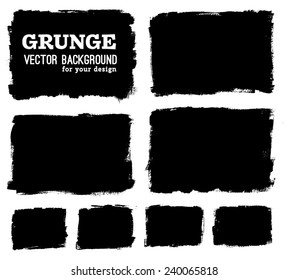 Black ink vector stains