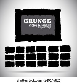 Black ink vector stains