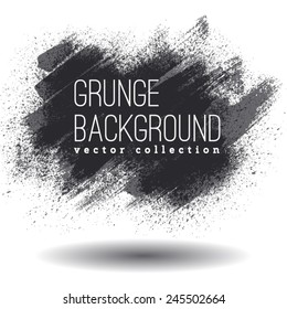 Black ink vector stains