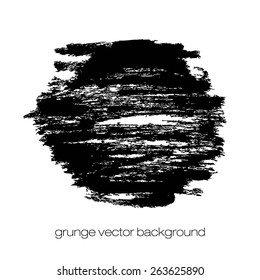 Black ink vector stains. Texture for grungy effect. Grunge marker stains.