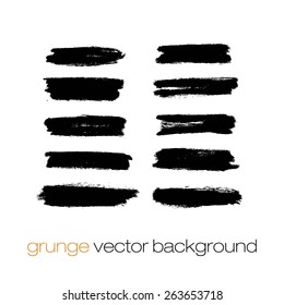 Black ink vector stains. Texture for grungy effect. Grunge marker stains.