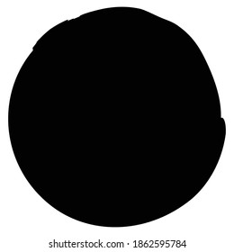 Black inkblot, blot, blob shape. Dye fleck, splatter design element. Sketchy splodge, splatter, splat circular vector