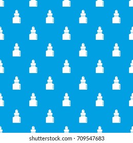 Black inkwell pattern repeat seamless in blue color for any design. Vector geometric illustration