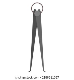 Black Inside Caliper for measure flat suitable for app, web, presentation element design. Vector illustration