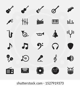 Black Instrument Music Equipment Icon 