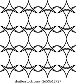 Padrão abstrato dos círculos de entrelaçamento preto