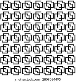 black interlocking square frame and line geometric pattern on white background for modern technical branding and creative wallpaper flat illustration set high res