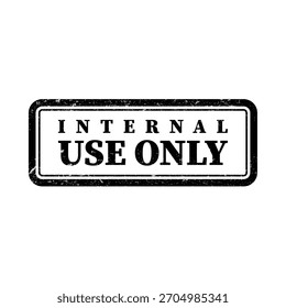 Schwarze interne Verwendung nur Stempel auf weißem Hintergrund mit Grunge-Effekt