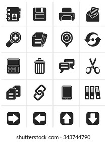 Black internet Interface Icons -  vector icon set