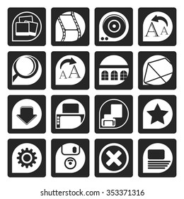 Black Internet and Website Icons - Vector Icon Set