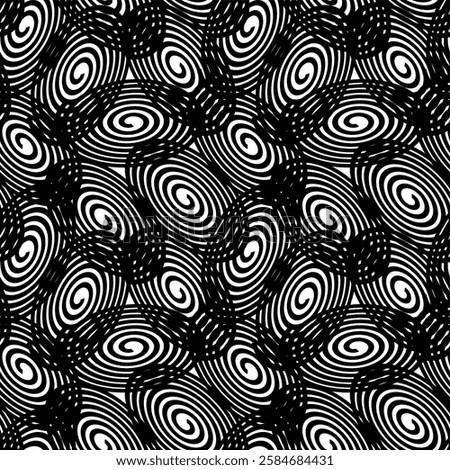 black intertwined spirals on a white background, vector created in Gimp