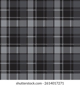 Black, Iron Gate and Monument check plaid seamless vector pattern. illustration EPS 10
