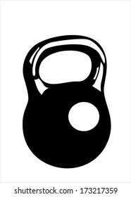 black iron kettlebell for weight training 