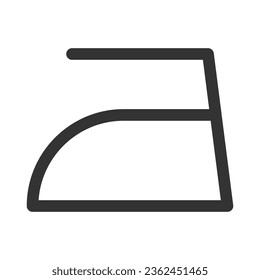 Símbolos de lavado de hierro negro Icono vector de vectores, icono de vectores de lavandería para diseño web y marketing aislado en fondo blanco.