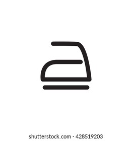 black iron vector icon on white background 