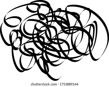 black irregular line vector, eps 8.