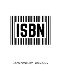 black isbn sign with barcode. concept of scanning, identifying, brochure key, international publishing, commerce. isolated on white background. flat style trend modern logo design vector illustration