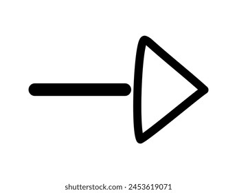 flechas negras aisladas sobre fondo blanco. Ilustración vectorial.