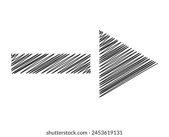Schwarze isolierte Pfeile auf weißem Hintergrund. Vektorillustration.