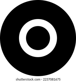 Black Isolated Circle Icon Target Symbol 