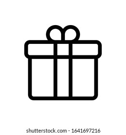 Black Isolated Gift Box Icon - Gift Icon