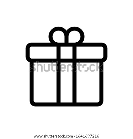 Black Isolated Gift Box Icon - Gift Icon
