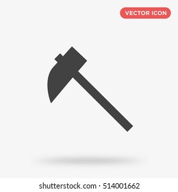 Black isolated hammer vector icon white background