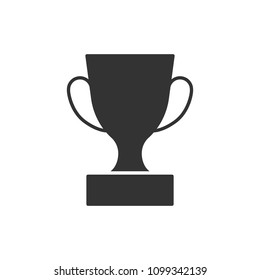 Black isolated icon of cup on white background. Silhouette of cup.