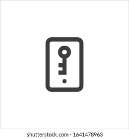 Black isolated icon of key on white background