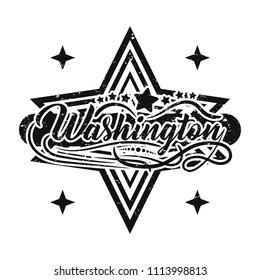 Black isolated label concept. Vector illustration design for t-shirt and printing.