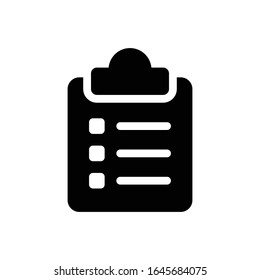 Black Isolated List Icon - Clipboard Icon