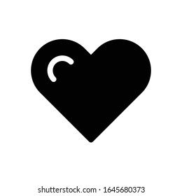 Black Isolated Love Icon - Heart Icon