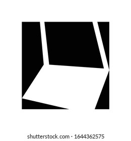 Black isolated notebook icon or logo.