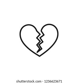 Broken Heart Icon Stock Vector (royalty Free) 574127269 